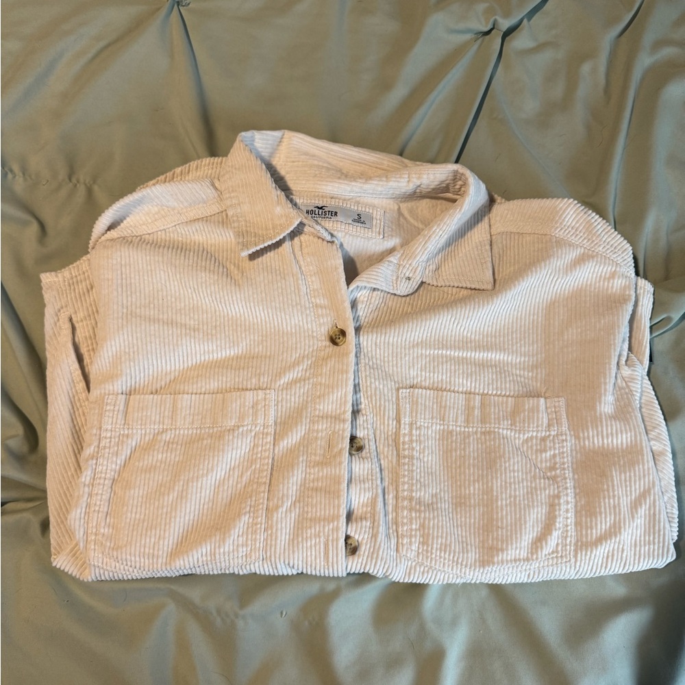 Hollister Cream Button Down Shirt Casual Fit